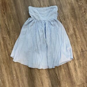 American Threads Light Blue Strapless Dress